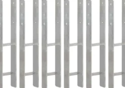 Aita-ankkurit 6 kpl hopea 10x6x60 cm galvanoitu teräs