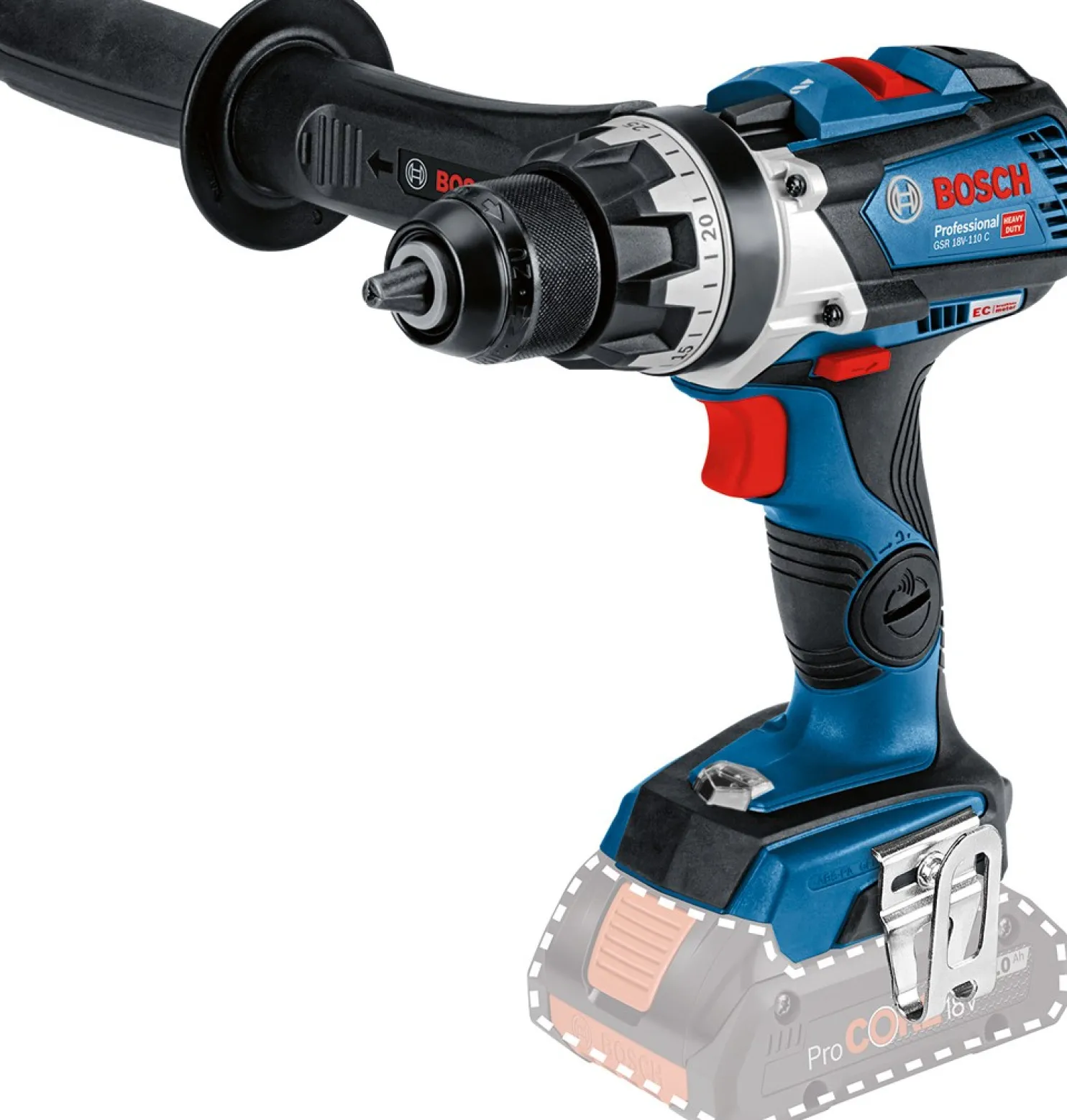 Akkuporakone Bosch Professional GSR 18V-110 C Solo 18V ilman akkua