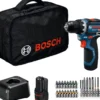 Akkuporakone Bosch Professional GSR 12V-32 2x2,0 Ah akuilla + 24-os, tarvikesarja laukku