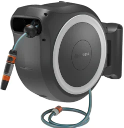 Akkutoiminen seinäletkukela Gardena PowerRoll XL Solo 35m valkoinen 18V ilman akkua