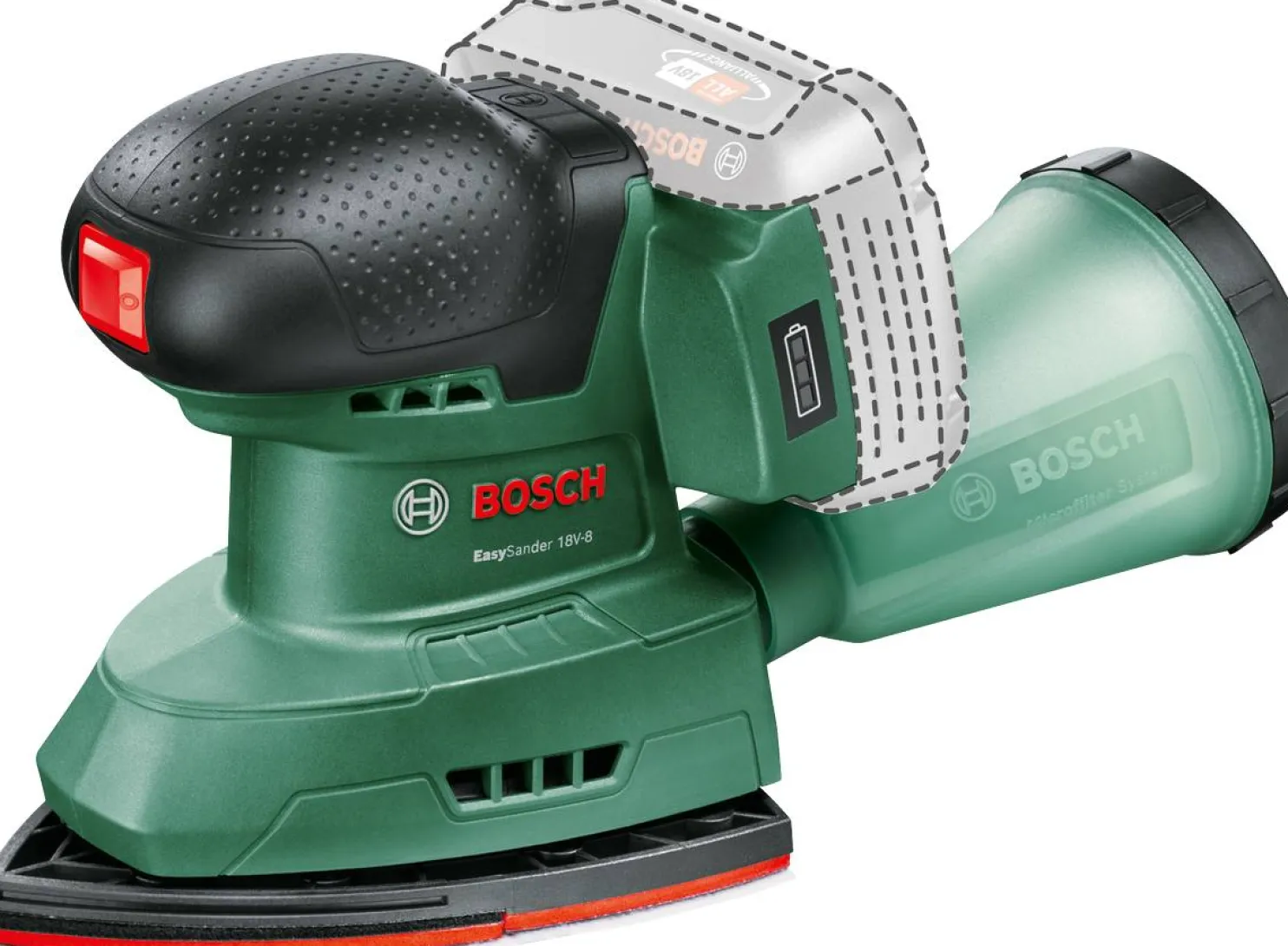 Akkuyhdistelmähiomakone Bosch EasySander 18V-8 Solo 18V ilman akkua