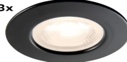 Alasvalo Airam Fio fix, IP44, 6W/930 540lm,himmennettävä, 3kpl, eri vaihtoehtoja