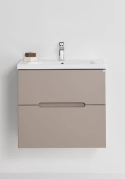 Allaskaappi altaalla Hafa Clay, 600 mm, tumma beige