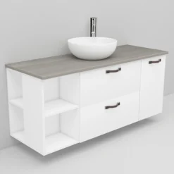 Allaskaappi ja Coast-allas Noro Flexline 173.1 1200 mm marmoritaso valkoinen