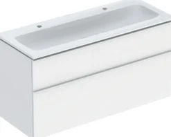 Allaskaappi kaksoisaltaalla Geberit iCon, 630x1200mm, allaskytkennällä, mattavalkoinen