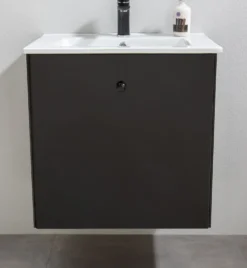 Allaskaappi pesualtaalla Bathlife Fröjd 620x470x600cm mattamusta