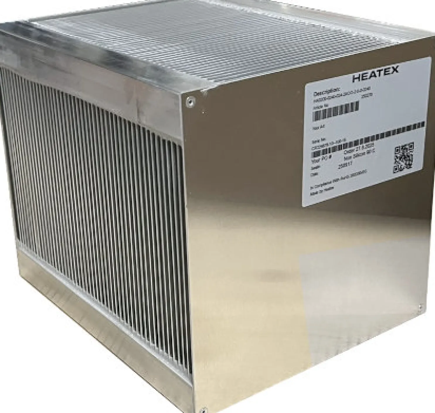 Alumiinikenno Heatex, ilmanvaihtokoneille Airsec 70 H/V ja 85 EC H/V