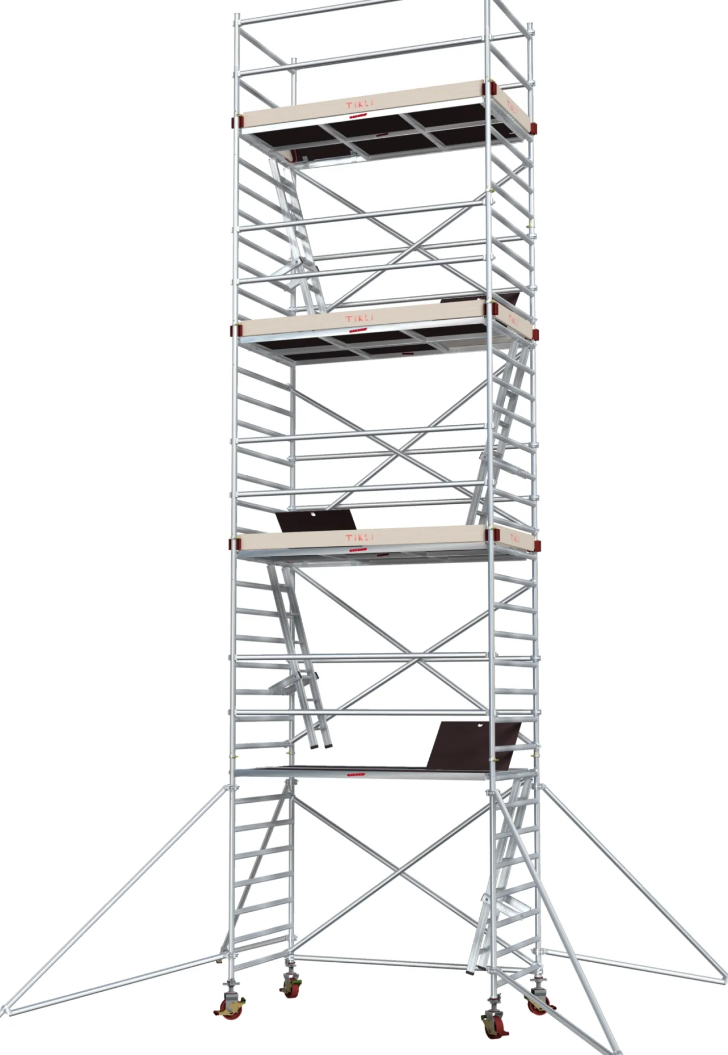 Alumiiniteline Tikli Jumbo 9900-8P, tasokorkeus 8.5m, 250x135cm