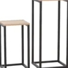 Apupöytä Home4You HANNES 2 kpl setti 26x26xK60 cm, 22x22xK40 cm, rustiikkinen melamiini