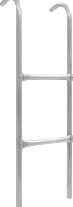 2-askelmaiset trampoliinin tikkaat, teräs, hopea, 102,6 cm