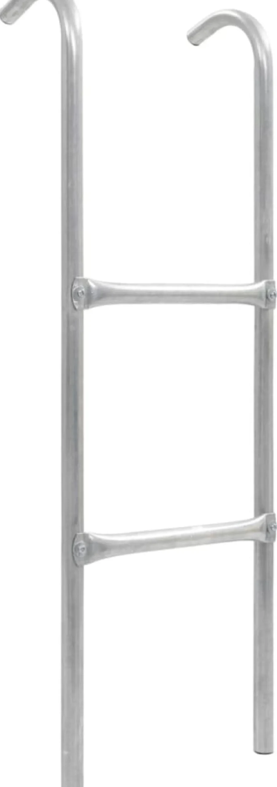 2-askelmaiset trampoliinin tikkaat, teräs, hopea, 102,6 cm