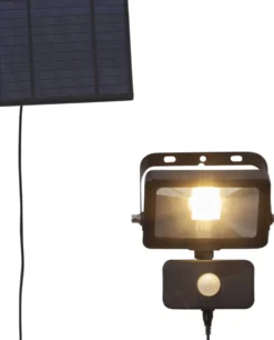 Aurinkokennoseinävalaisin Star Trading Powerspot 160x150x80 mm musta