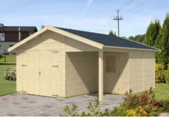 Autotalli Skan Holz Varberg 2 26,3m², puuvalmis