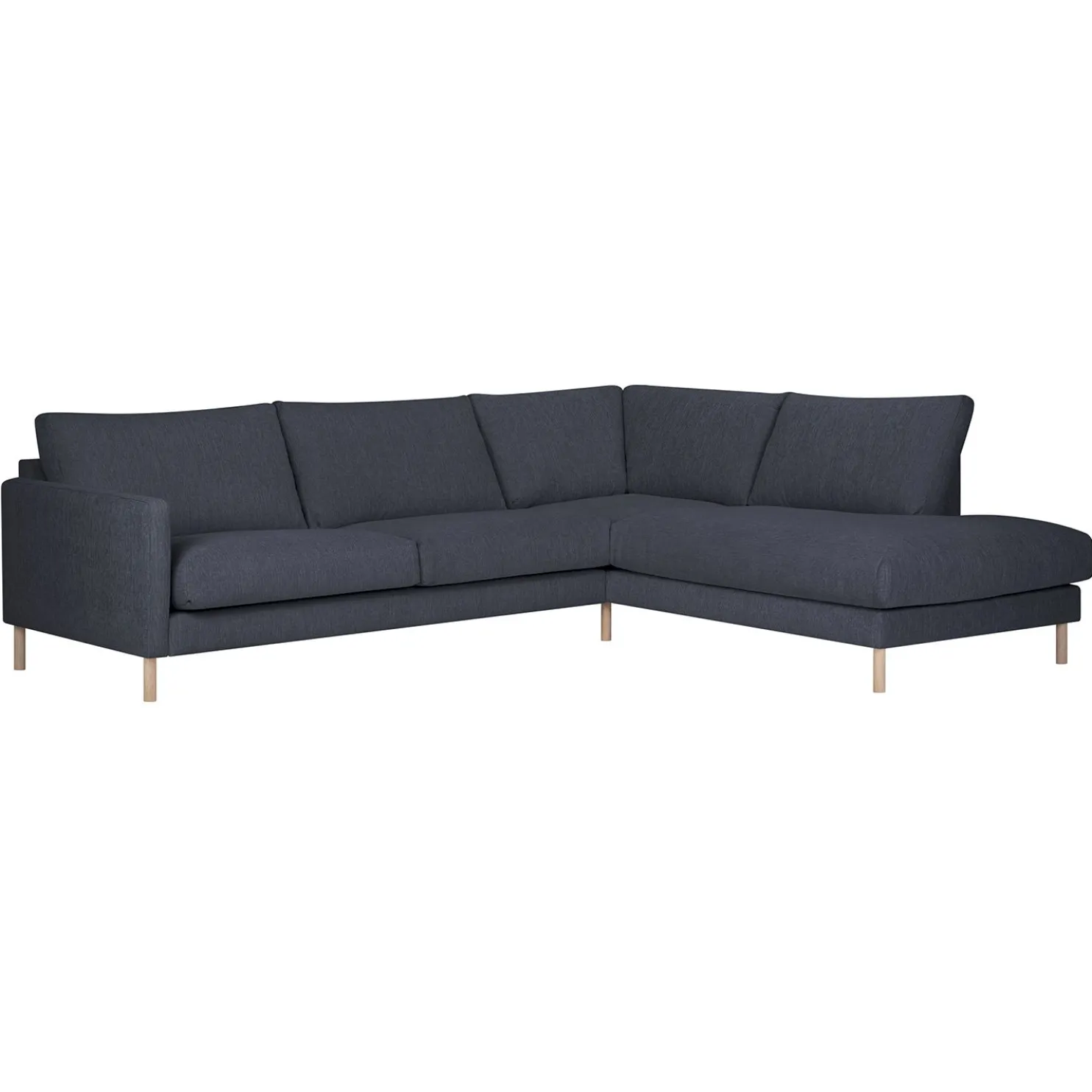 Avokulmasohva Home4You Lisanna, oikea, 260x205cm, 4-istuttava, sininen