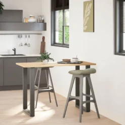 Baaripöydän jalat U-muotoiset 2 kpl 60x(90-91) cm teräs (13226)