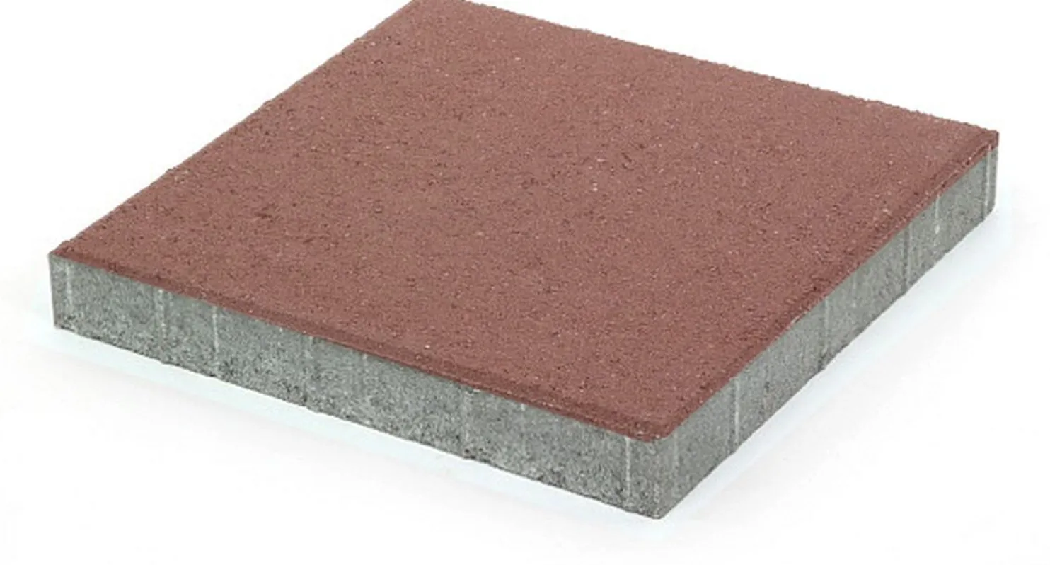 Betonilaatta Rudus 398x398x50 mm sileä punainen