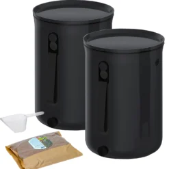 Bokashi Keittiökompostori Bioproffa Organko 2 Ocean tuplapakkaus 9,6 L musta