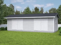 Elementtivarasto Timburg E14 8040x3180 mm 25.56 m² puuvalmis