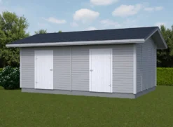 Elementtivarasto Timburg E17 6040x4240 mm 25.6 m² puuvalmis