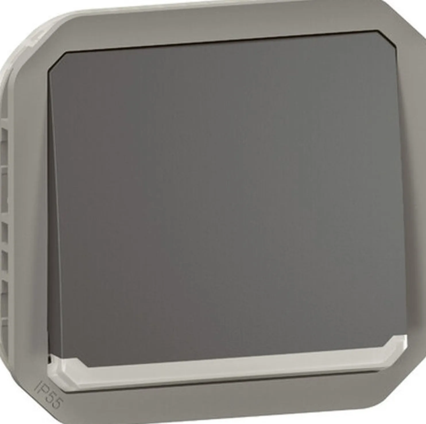 Hakuvalollinen vaihtopainikemekanismi Legrand Plexo 10 A IP55, antrasiitti