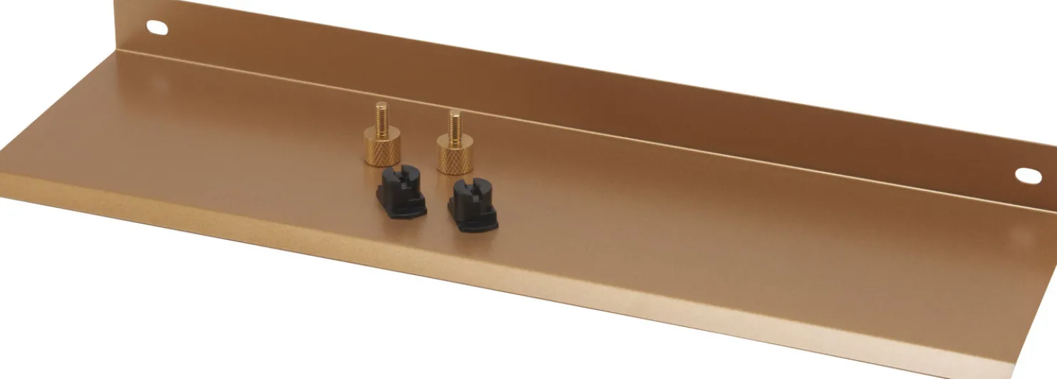 Hylly Fibrotech akustiikkalevyyn, 355x110x24mm, teräs