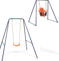 2-in-1 keinu ja vauvakeinu oranssi
