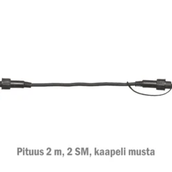 Jatkokaapeli System LED Extra musta 2 m