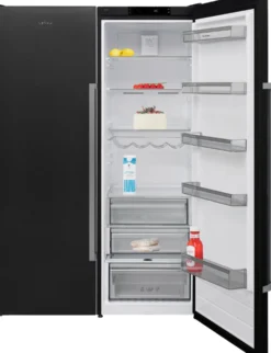 Jääkaappi ja pakastin Cylinda K4485NBIHE - F4485NBIVE, 119cm, 390/280 l, musta teräs