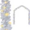 Jouluköynnös LED-valoilla, 5 m, valkoinen