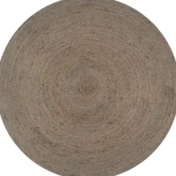 Juuttimatto Ø90cm käsinkudottu harmaa