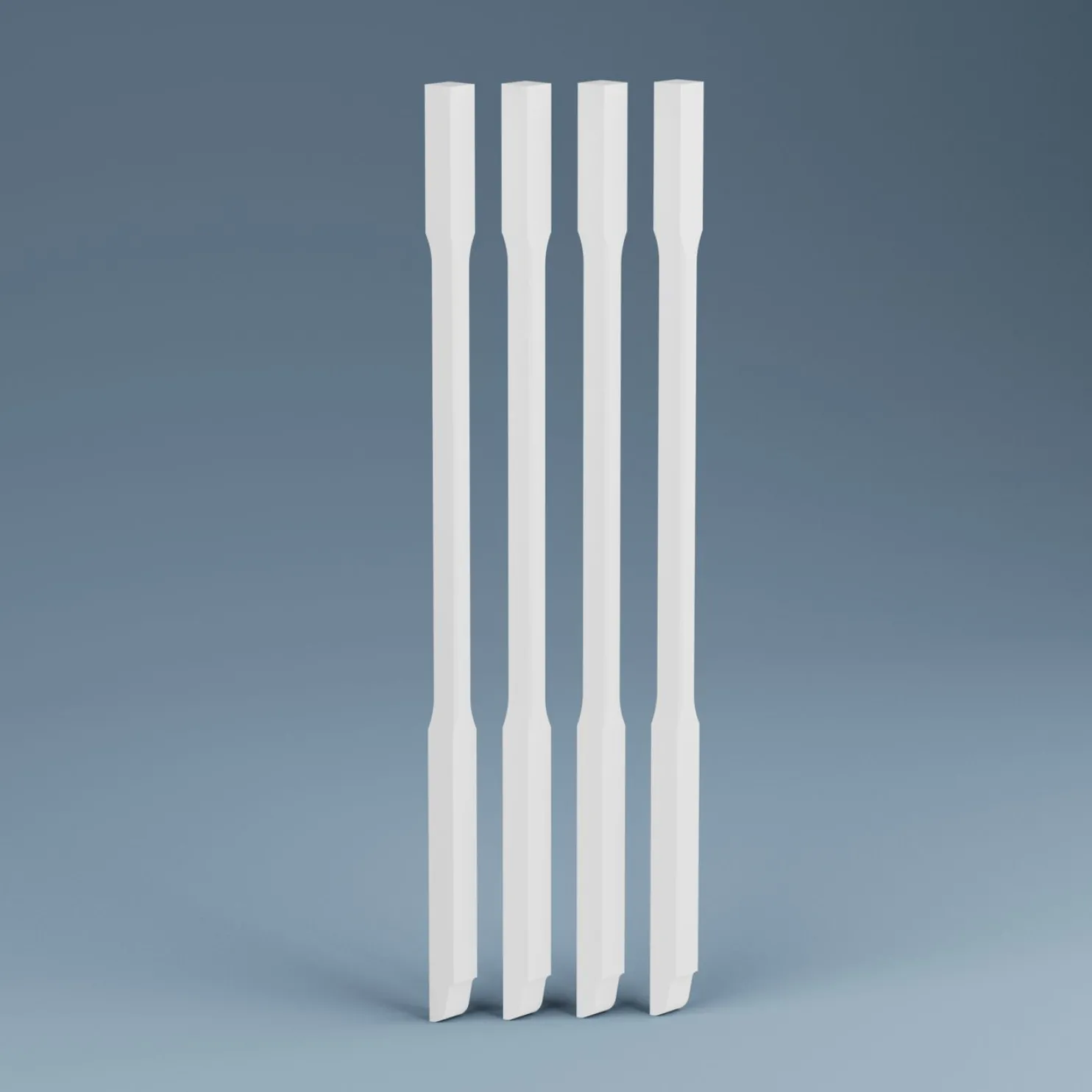 Kaidepinna Lundbergs Helsinki 1140mm mänty valkoinen 4kpl/pkt, ulkopuoliseen asennukseen