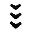 Kaiteen kulmaosa Dolle Clean Black Corner Kit musta
