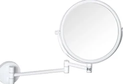 Kaksipuoleinen meikkipeili Bemeta White, Ø 200 mm, valkoinen
