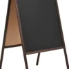 Kaksipuolinen liitutaulu setripuu vapaasti seisova 60x80 cm