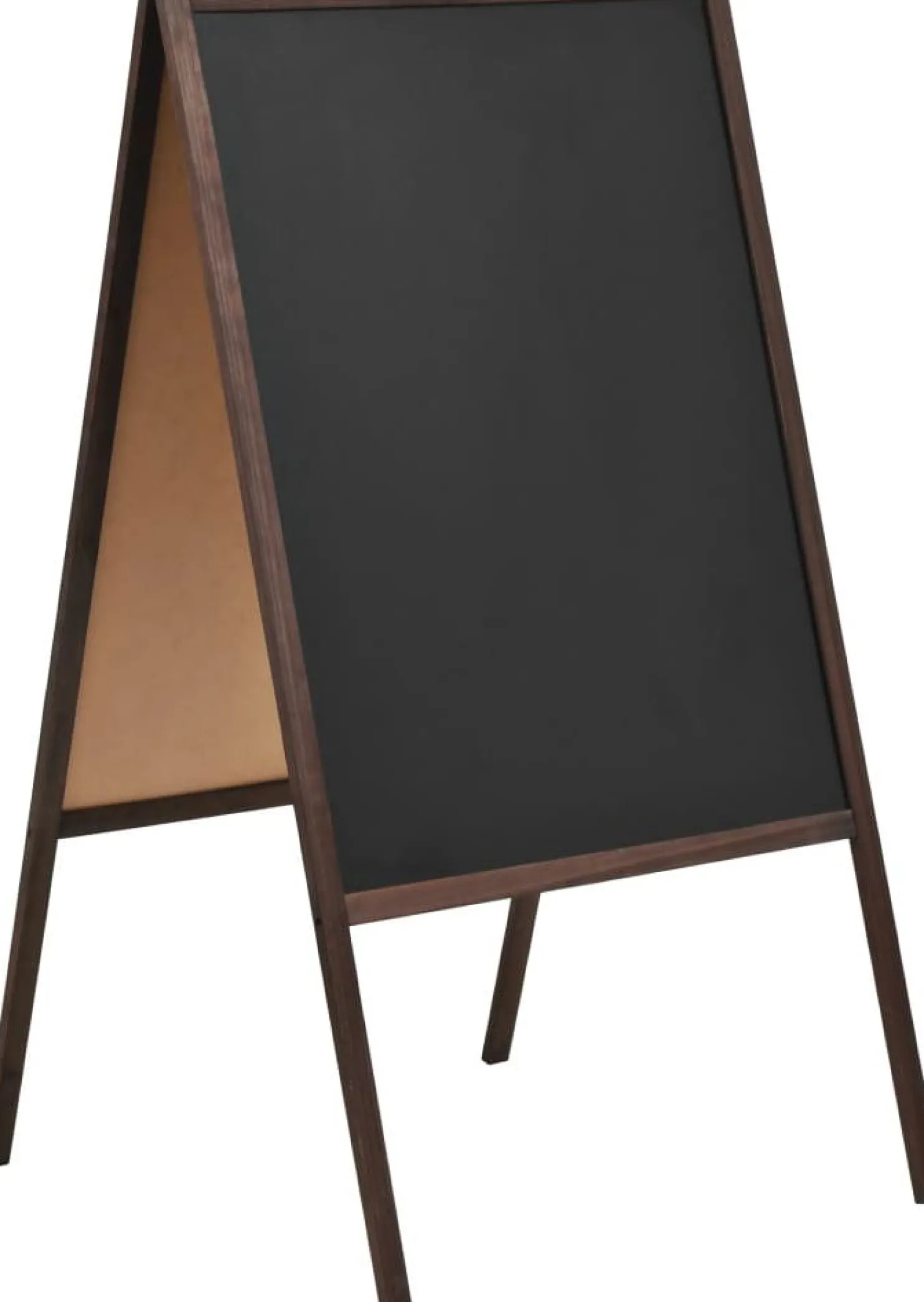 Kaksipuolinen liitutaulu setripuu vapaasti seisova 60x80 cm