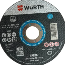Katkaisulaikka Würth muovien työstöön, Ø115mm, paks. 1mm