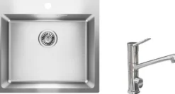 Keittiöallas Lapetek Luna-X 500-IFA 550x505mm rst + keittiöhana Lapetek Lina-A, APK-venttiili, kromi