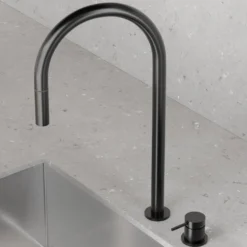 Keittiöhana Scandtap Steel Harmonized K2P Shadow, ulosvedettävä juoksuputki, musta