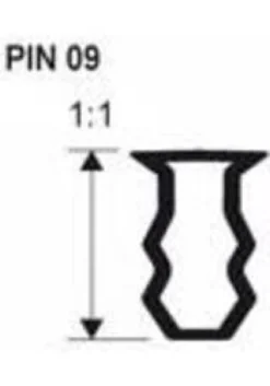 Kiinnitysinsertti Progress Profiles PIN 09 2,7m 9-12 mm pvc