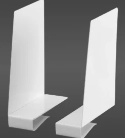 Kirjatuki levyhyllyyn Elfa Classic 153x53x200 mm pari vasen ja oikea valkoinen
