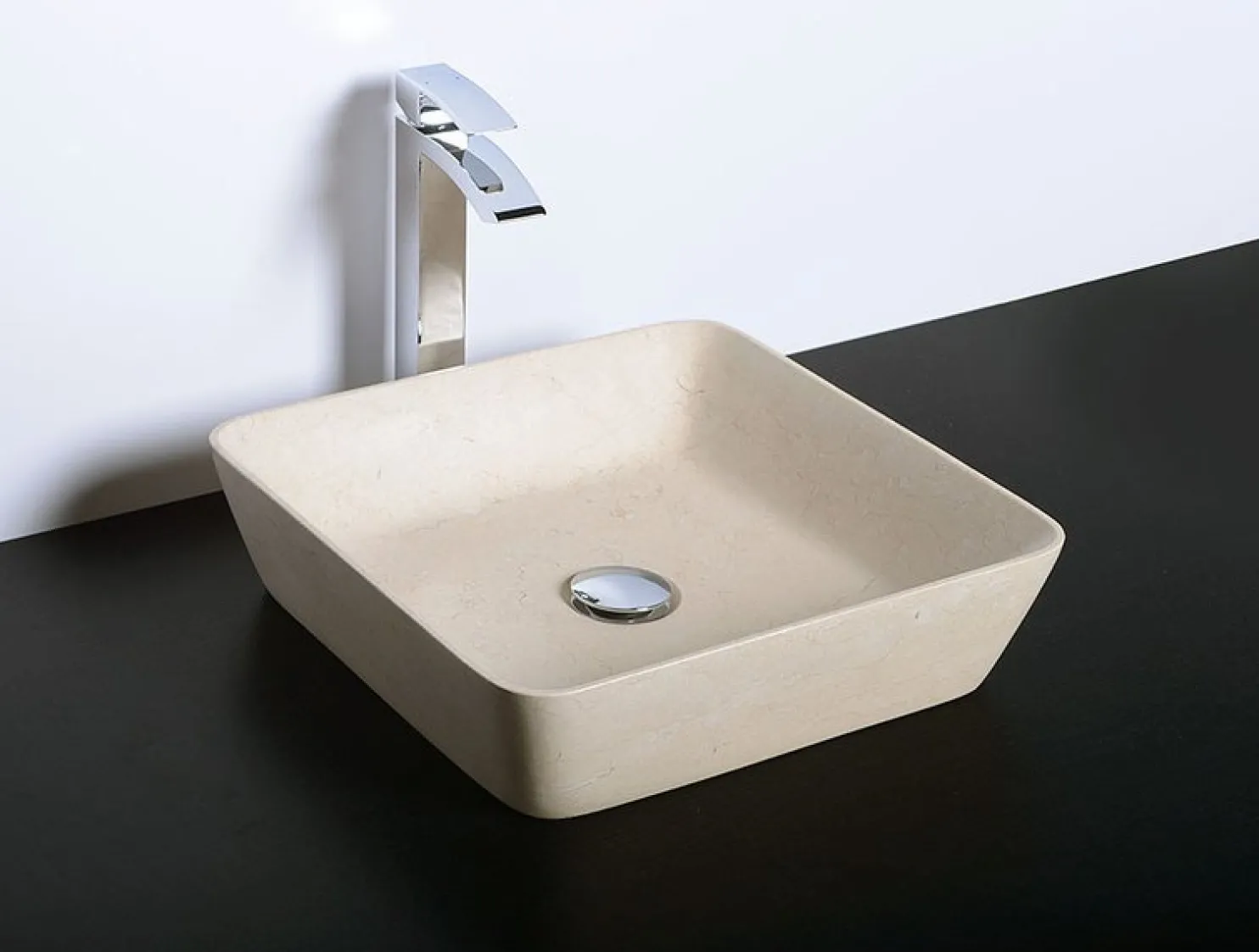 Kiviallas Interia Blok, pöytätasolle, matta beige, 400 X 400 X 100 mm