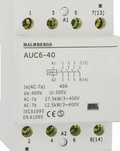 Kontaktori Malmbergs 40A 230V 4-napainen 3 moduulia