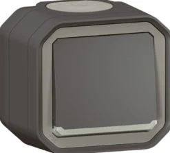 Kontrollivalollinen vaihtokytkin Legrand Plexo 10 A IP55 pinta, antrasiitti