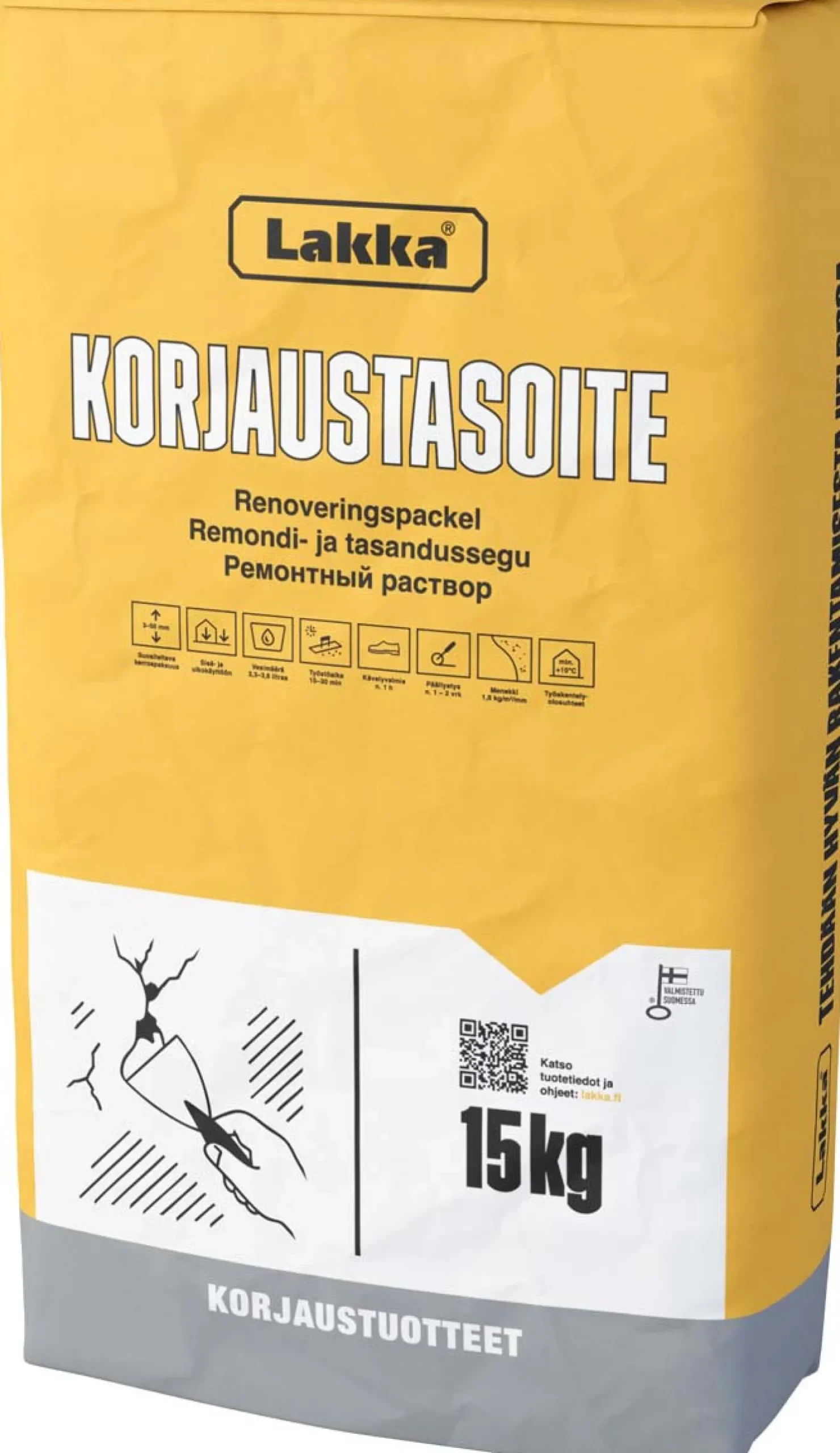 Korjaustasoite Lakka, 15kg