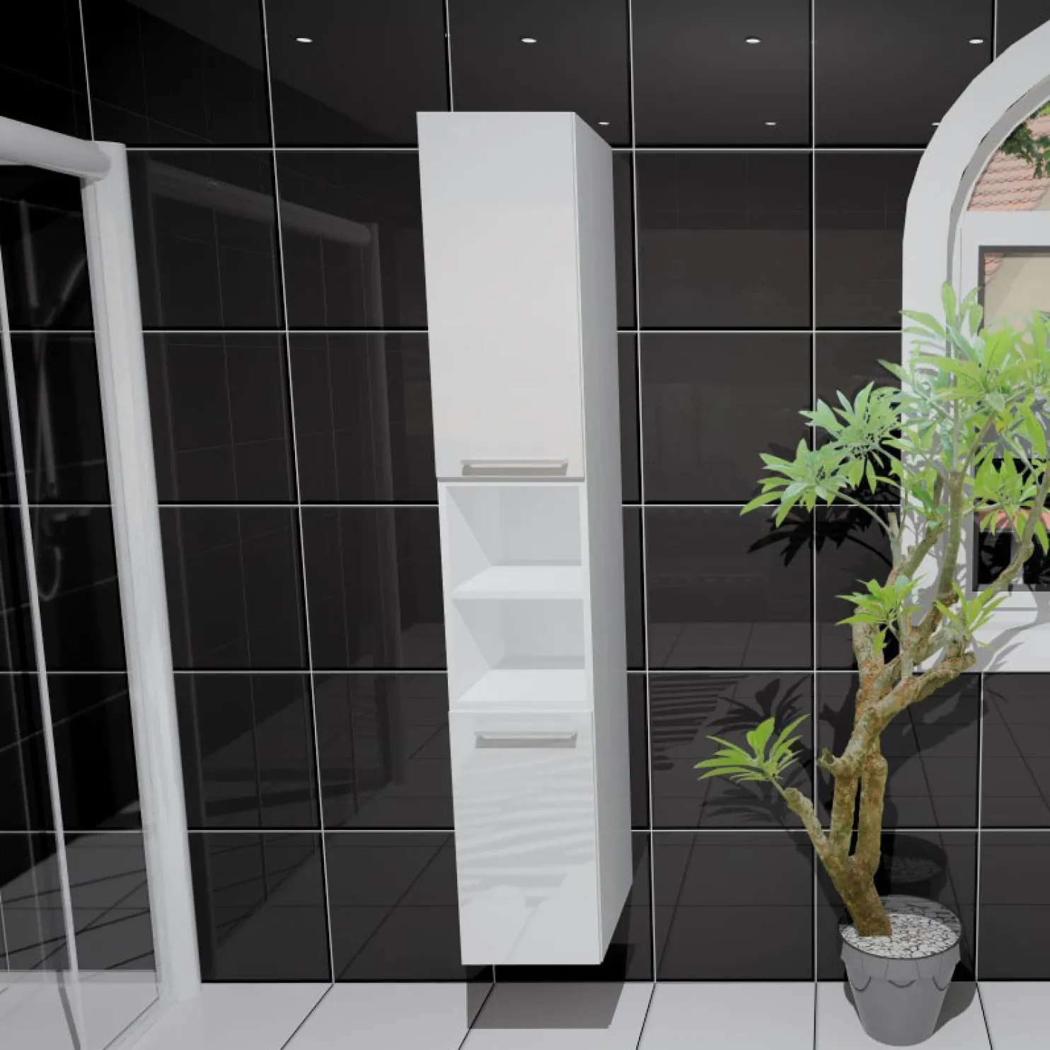 Korkea kaappi Easy Bath OVI2 1750x300mm