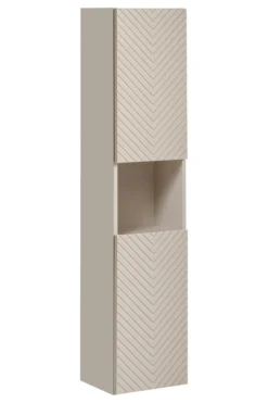 Korkea kaappi Interia Valbo, 2-ovella, 140x30x25 cm, beige