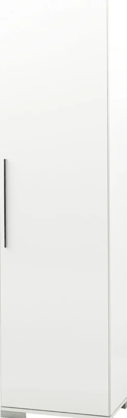 Korkea kaappi Linento Furniture ADR-408-PP-1, 187cm, valkoinen