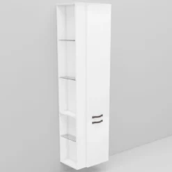 Korkea kaappi Noro Flexline 220-221 420x1650x298 mm sileä valkoinen