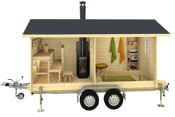 Kärrysauna Tene Maxi 9,6 m², valmiiksi rakennettu