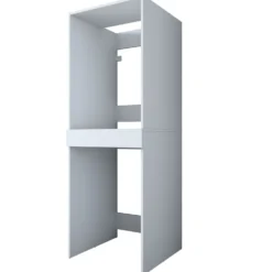 Kylpyhuoneen kaappi Linento Furniture KD113-3856, 66.6x189cm, valkoinen